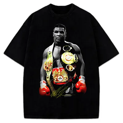 Mike Tyson Undisputed World Heavyweight Champion Belts Vintage Graphic T-Shirt • $21.95