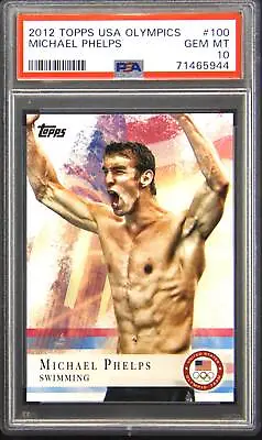 2012 Topps USA Olympics #100 Michael Phelps PSA 10 Gem Mint • $80