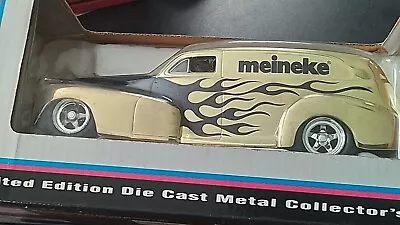 Vintage 1946 Meineke Chevy Sedan Street Rod Diecast Limeted Edition Mfg Speccast • $29.97