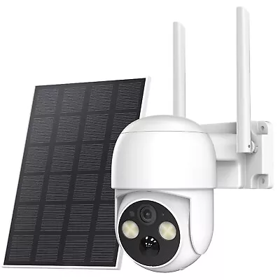 WOOLINK Home Security Camera System Solar Panel PTZ Wireless 4MP Outdoor Audio • $42.49