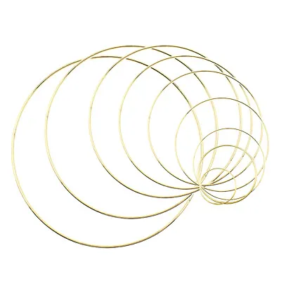 Gold Dream Catcher Metal Ring Macrame Craft Wreath Hoop For Christmas Wedding 9 • £2.76