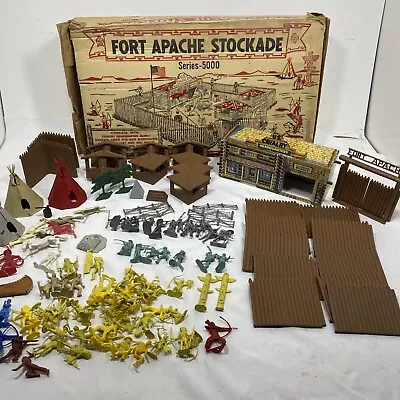 Vtg 1950s Marx Fort Apache Stockage Series 5000 No 3675 Playset With Extras • $349.95
