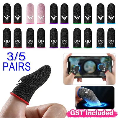 $6.63 • Buy 5Pairs Mobile Finger Sleeve Gaming Game Controller Sweatproof Gloves Touchscreen