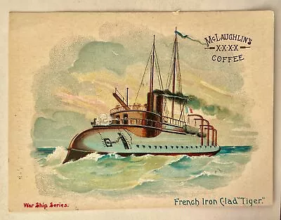 K64 McLaughlin's Coffee - Peculiar War Ships - French Iron Clad  Tiger  (Large) • $9.99