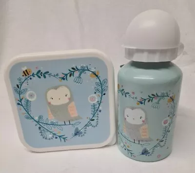 £7.99 • Buy Bnwt Sass & Belle Woodland Friends Owl Lunch/Snack Box & Water Bottle Set