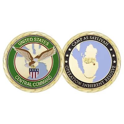 Army Camp As Sayliyah Qatar Central Command 1.75  Challenge Coin • $34.99