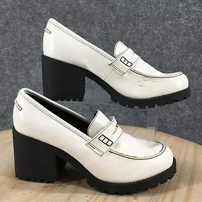 Dirty Laundry Shoes Womens 9 Lita Penny Loafers White Leather Casual Slip On Blo • $31.99