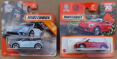 Matchbox 2020 / 2022 - 2019 Volkswagen Beetle Cabriolet - 2x Cars • £4.99