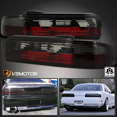 Red/Smoke Fits 1989-1994 240SX S13 Coupe Tail Lights Brake Lamps Left+Right • $79.38