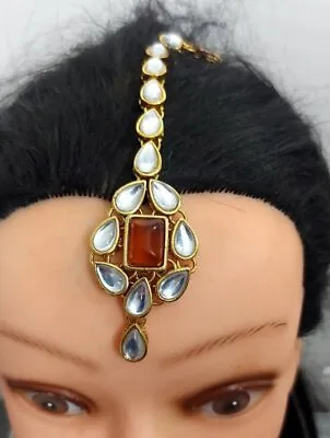 £5.99 • Buy Indian Bridal Jewellery Stunning Diamante Matha Mang Tikka Patti Hair Accessory 