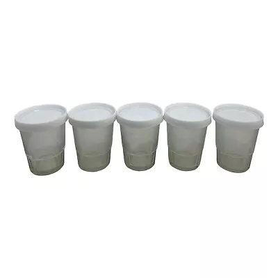 🍌 5 VINTAGE Salton Cosmopolitan Yogurt Maker YM-4 GM-5 Glass Cups W/ Lids EUC • $24.99