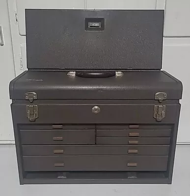 Vintage Kennedy #520 Toolbox 7 Drawer Machinist Chest Mechanics Tool Box & Key • $250