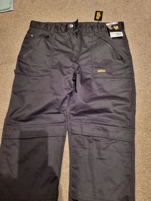 £13.99 • Buy Mens Site Work Beagle Trousers Size W36 L32 Black Bnwt New With Tags