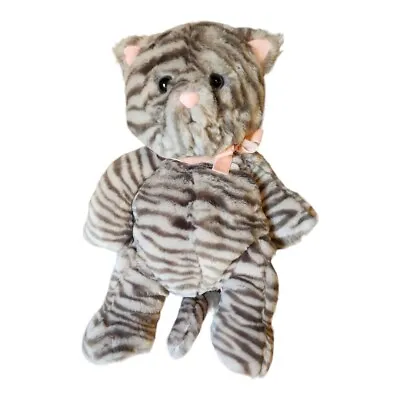 Gymboree Plush Kitty Cat Backpack HTF 2007 Kitty Soft Striped Adjustable Straps • $26.06