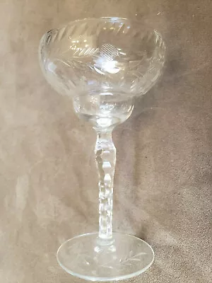 Vintage Libbey Champagne Stemware Glass. Rock Shape Crystal. 5.25 Inches Tall • $28