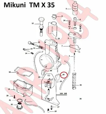 MIKUNI Spare Parts Original Series Tmx 35 Floating Right N°33 859-52020 • $34.91