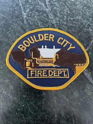 £14.70 • Buy Boulder City NV Hoover Dam Fire Dept Patch 4” Rare 80s Iron On Vtg Logo