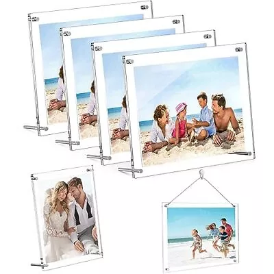 8x10 Acrylic Picture Frames 4 Pack Picture Frames For Desk Double Sided Clea... • $44.37