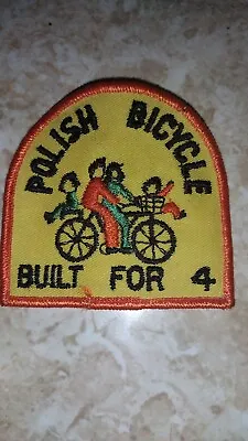 Vintage Sew On Patch Polish Bicycle Built For 4 • $7