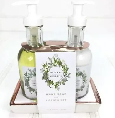 Mistral Verbena Hand Soap Lotion Gift Set Caddy Anthropologie Aloe Shea Butter • $69.99