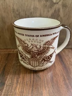 Vintage Bicentennial Celebration Souvenir Coffee Mug American Eagle And Flag  • $6.99