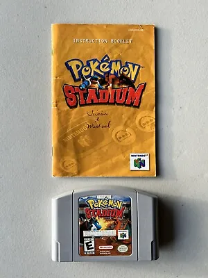 Nintendo 64 (N64) Pokemon Stadium Game & Manual Tested Authentic • $36