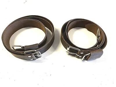 Genuine Leather Luggage Rack Straps Trunk Rack Straps For Vintage Cars Sandy • $85.40