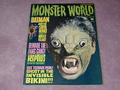 MONSTER WORLD Magazine # 10 By Warren The Reptile Batman And Superheroes • $16