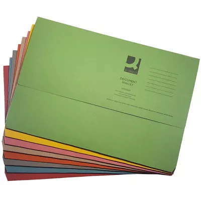 10 X Foolscap Heavyweight A4 Document Storage Wallets Paper Files Folders 285gsm • £6.09