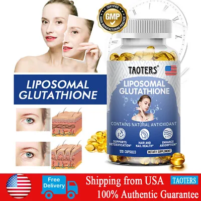 Liposomal Glutathione Pure Reduced L-Glutathione Anti Aging Skin Whitening Detox • $14.82