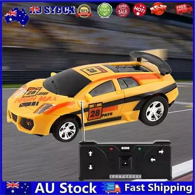 AU Can Remote Control Car LED Light Mini RC Racing Vehicle Model For Kids (Yello • $15.39