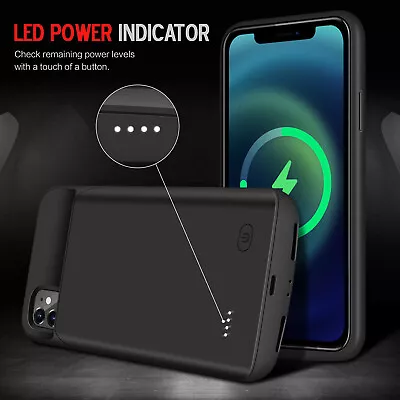 $53.19 • Buy Rechargeable Battery Charger Case For IPhone 7 8 SE2/3 XR Xs 11 12 13 [6000mAh]