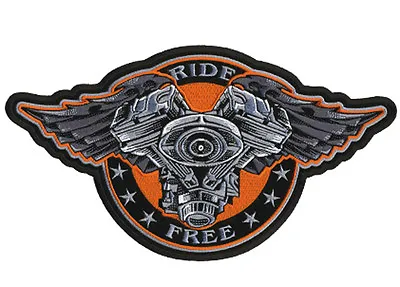 RIDE FREE V-TWIN ENGINE EMBRODIERED PATCH P3760 Biker Bikers Novelty Patches New • $8.55