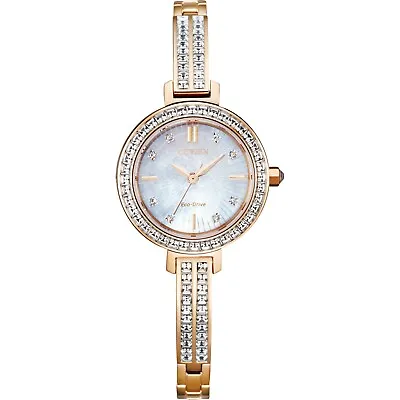 Citizen Eco-Drive Women's Swarovski Crystal Accents 25mm Watch EM0863-53D • $131.99