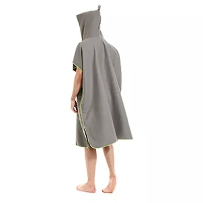 £9.99 • Buy Unisex Beach Towel Changing Robe Bath Hooded Quick Dry Poncho Bathrobe Cloak  