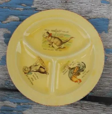 Vintage 1930's Roma Childs Divided Baby Plate Nursery Rhyme • $29.99