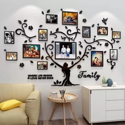 3D Sticker Decal Wall Family Tree Decor DIY Picture Frames Tree Wall Decor St... • $44.08