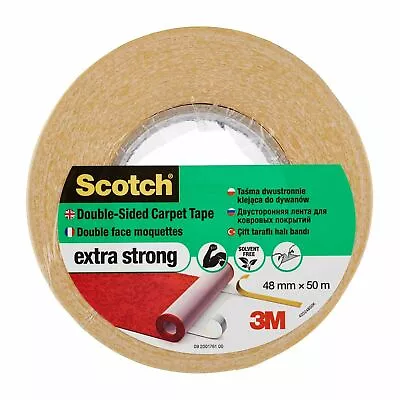£8.96 • Buy 🔥3M Scotch Extra Strong Double Sided Carpet Tape 48mm X 25m - Perfect For Rugs