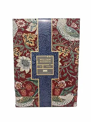 NEW William Morris King Duvet Set Strawberry Thief Red Yellow Floral 104x90 3PC • $99