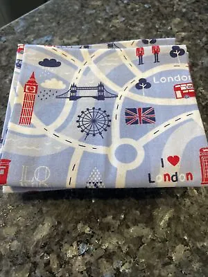 London Print 100% Cotton Fabric Fat Quarters - London Map • £3