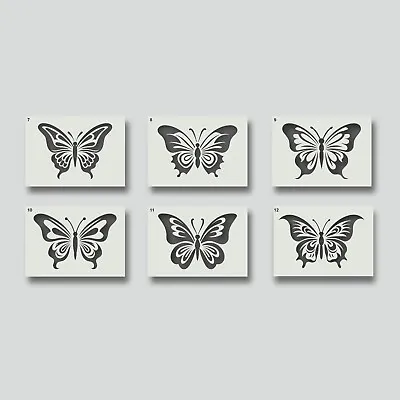 Butterfly Stencils For Home Decor Wall Art Painting Arts & Craft. SET 2 • £2.95