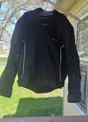 Tour Master Intake 3.0 Motorcycle Jacket Men Large Textile Armored Mesh Black • $48