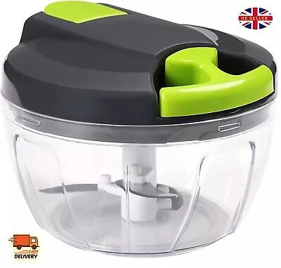Pull String Hand Chopper Manual Food Processor To Slice Kitchen Tool 520ml • £7.38