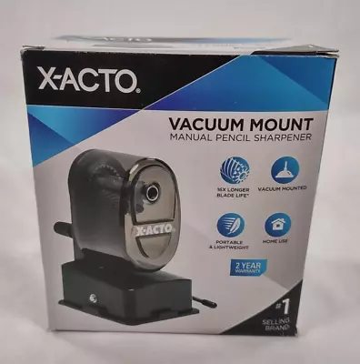 X-ACTO Bulldog Manual Pencil Sharpener With Vacuum Mount Black • $13.88