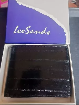 Lee Sands Men's Black Eel Skin Wallet N.O.S • $39.50