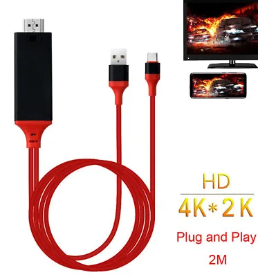 Type C To HDMI TV HDTV Cable Adapter For Samsung S10 S20 S23 Huawei P40 LG G5 • $7.63
