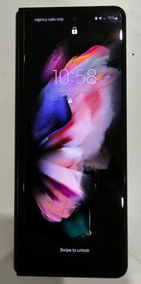 $255 • Buy Samsung Galaxy Z Fold3 5g 256gb Phantom Black Sm-f926b