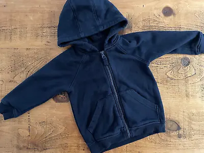 Baby Boy 12-18 Months Matalan Blue Full Zip Hoodie With Kangaroo Pocket • £3