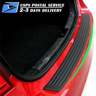 Rubber Car Rear Bumper Protector Trim Strip Trunk Sill Guard Scratch Pad Cover • $14.19