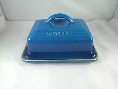 Le Creuset Heritage-European Style Butter Dish In HTF Marseille Blue • $32